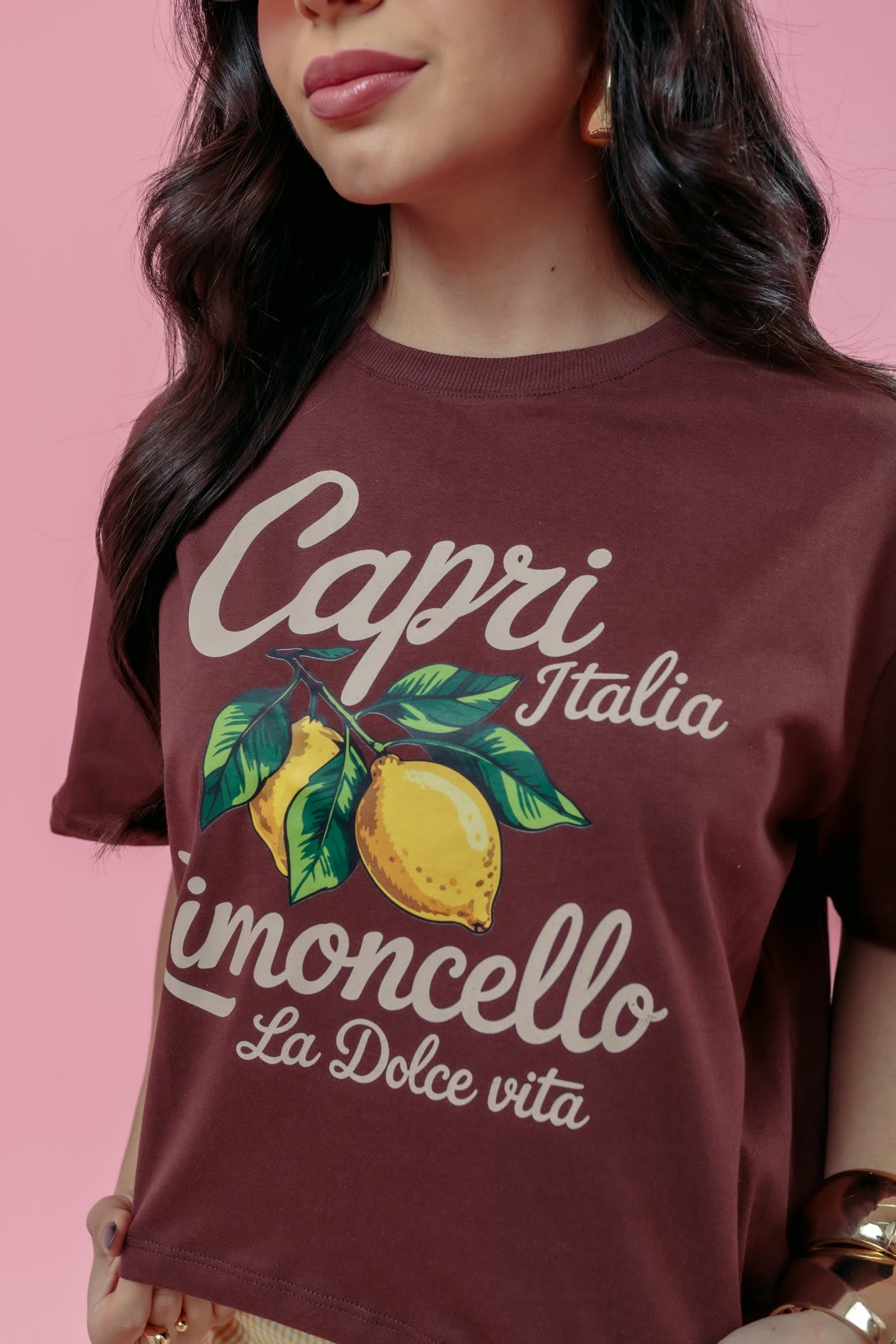 Cropped Oversized - Capri - Marrom Chocolate